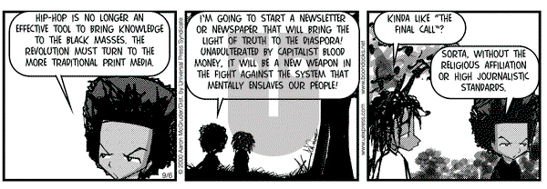 The Boondocks on Wednesday September 6, 2000 Comic Strip