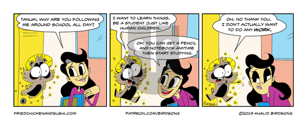 Little Fried Chicken and Sushi on 2025-06-18 Comic Strip