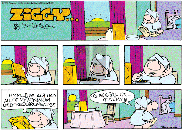 Ziggy - Sunday February 10, 2008 Comic Strip