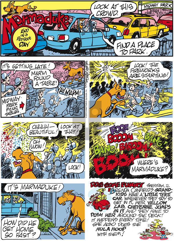 Marmaduke - Sunday July 1, 2012 Comic Strip