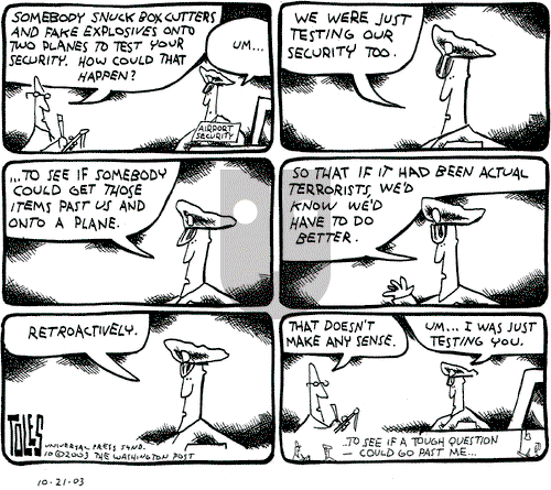 Tom Toles on Tuesday October 21, 2003 Comic Strip