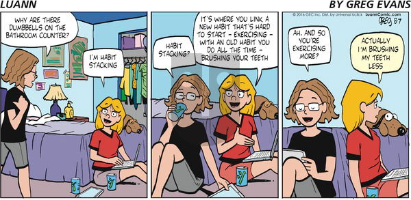 Luann on Sunday August 7, 2016 Comic Strip