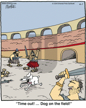 In the Bleachers on Thursday April 1, 2004 Comic Strip