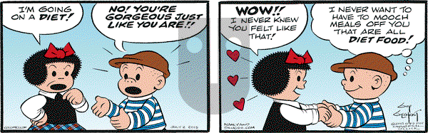 Nancy on Thursday July 2, 2015 Comic Strip