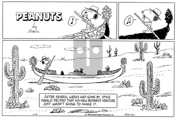Peanuts on Sunday January 17, 1993 Comic Strip