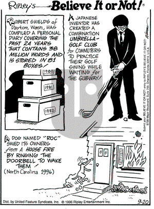 Ripley's Believe It or Not on Wednesday June 21, 2000 Comic Strip