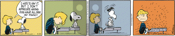 Peanuts - Monday April 23, 2012 Comic Strip