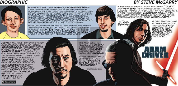 Biographic on Sunday December 24, 2023 Comic Strip