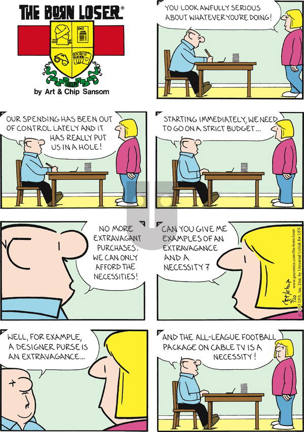 The Born Loser on Sunday September 20, 2015 Comic Strip
