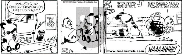 Over the Hedge on Saturday January 24, 1998 Comic Strip