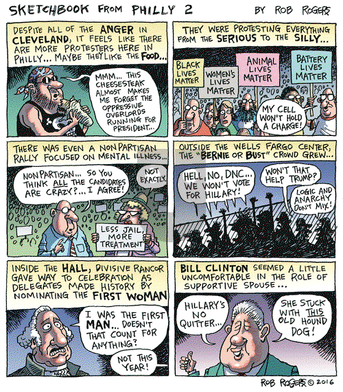 Rob Rogers on Thursday July 28, 2016 Comic Strip