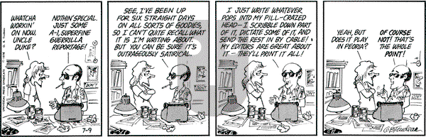 Doonesbury on Tuesday July 9, 1974 Comic Strip