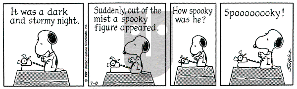 Peanuts on Monday July 8, 1991 Comic Strip