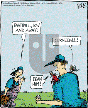 In the Bleachers on Saturday April 30, 2016 Comic Strip