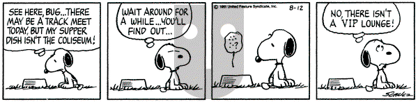Peanuts on Wednesday August 12, 1981 Comic Strip