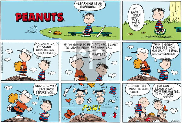 Peanuts on Sunday June 13, 1999 Comic Strip