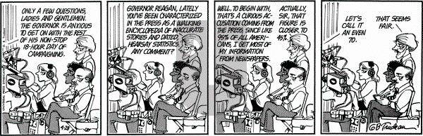 Doonesbury on Monday April 28, 1980 Comic Strip