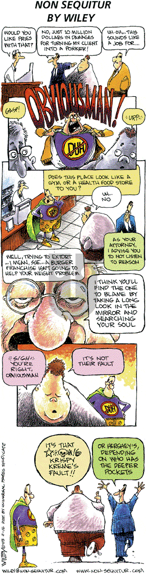 Non Sequitur on Sunday February 16, 2003 Comic Strip