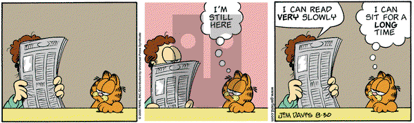 Garfield on Wednesday August 30, 2000 Comic Strip