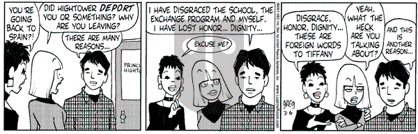 Luann on Tuesday March 6, 2001 Comic Strip