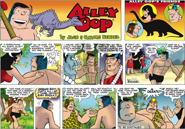 Alley Oop on Sunday February 4, 2007 Comic Strip