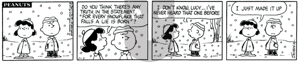 Peanuts on Thursday January 7, 1971 Comic Strip