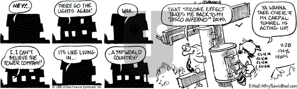 Over the Hedge on Saturday April 20, 1996 Comic Strip