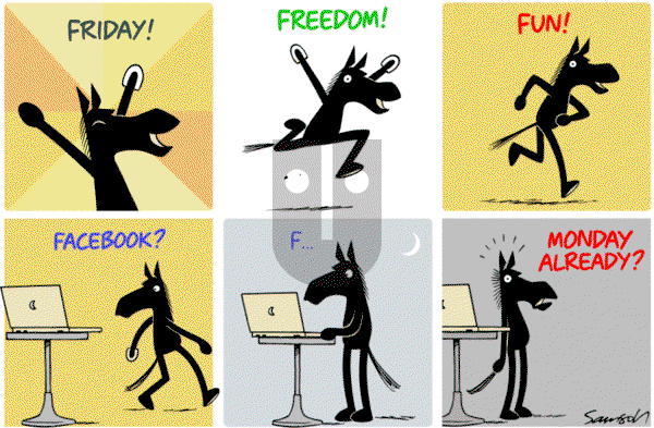 Dark Side of the Horse - Friday April 29, 2016 Comic Strip