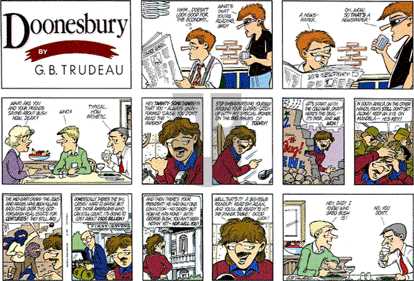 Doonesbury on Sunday August 12, 1990 Comic Strip