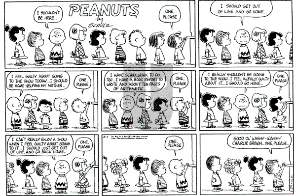 Peanuts - Sunday March 1, 1964 Comic Strip