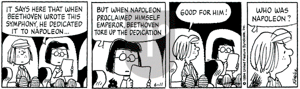 Peanuts on Saturday June 11, 1994 Comic Strip
