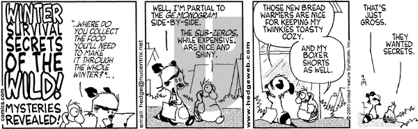 Over the Hedge on Wednesday September 19, 2001 Comic Strip