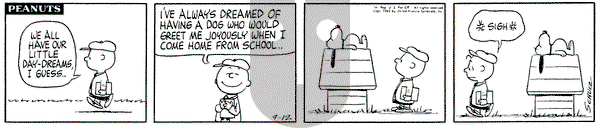 Peanuts on Thursday September 12, 1963 Comic Strip