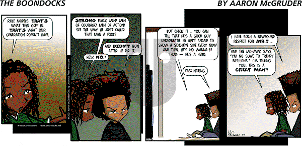 The Boondocks - Sunday April 8, 2001 Comic Strip