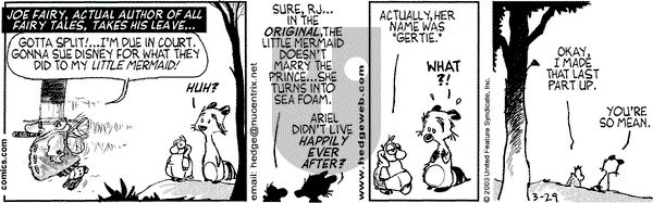 Over the Hedge on Saturday March 29, 2003 Comic Strip