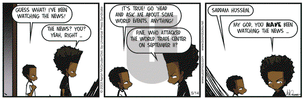 The Boondocks - Wednesday May 14, 2003 Comic Strip