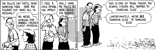 Calvin and Hobbes - Tuesday May 2, 1989 Comic Strip