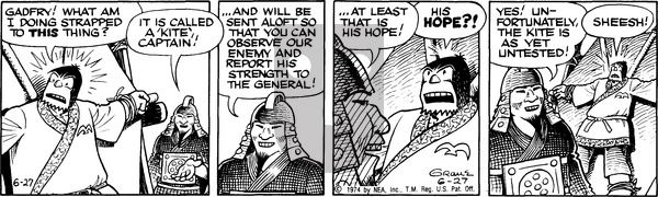 Alley Oop on Thursday June 27, 1974 Comic Strip