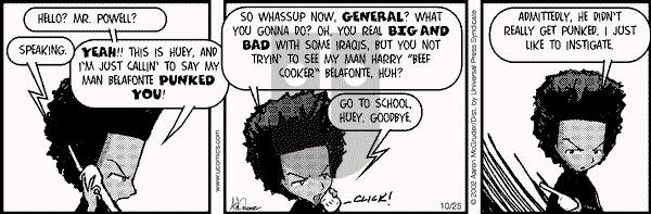 The Boondocks on Friday August 8, 2025 Comic Strip