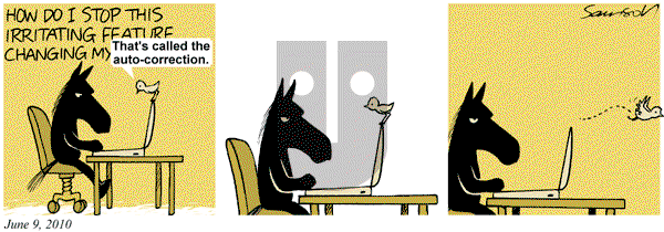 Dark Side of the Horse on Sunday January 16, 2011 Comic Strip
