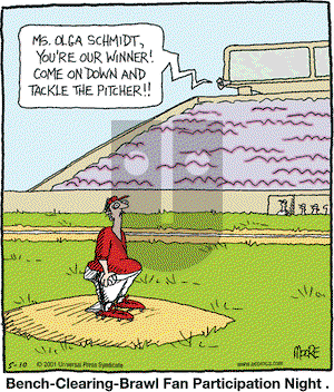 In the Bleachers on Thursday May 10, 2001 Comic Strip