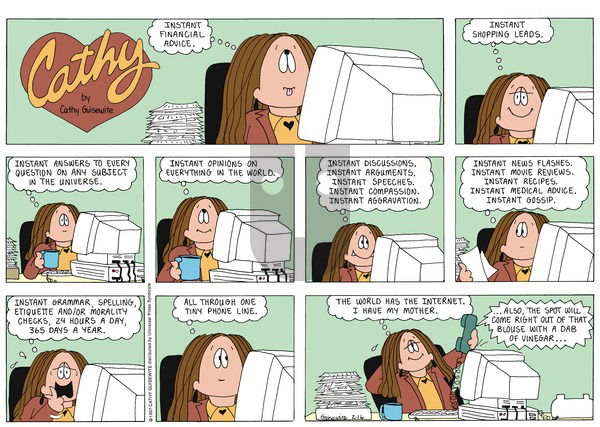 Cathy Classics on Sunday February 16, 1997 Comic Strip