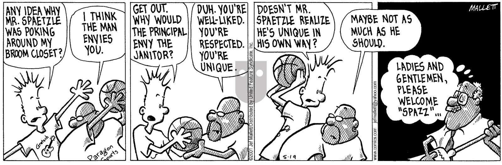 Frazz - Saturday May 19, 2001 Comic Strip