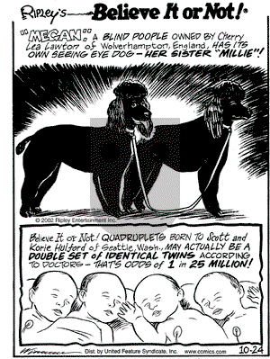 Ripley's Believe It or Not on Thursday October 24, 2002 Comic Strip