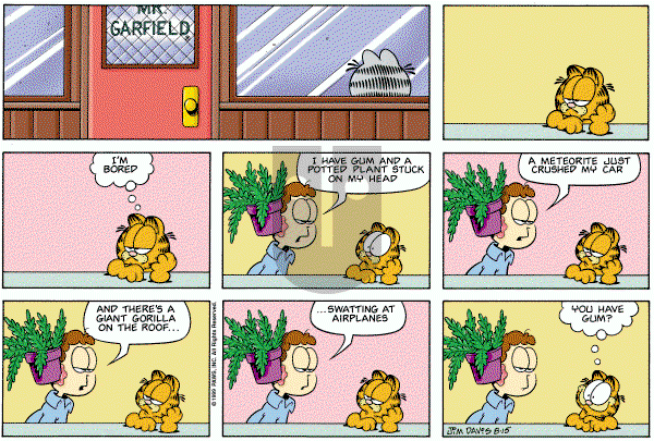 Garfield - Sunday August 15, 1999 Comic Strip