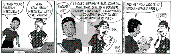 Luann on Saturday October 21, 2000 Comic Strip