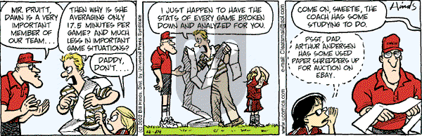 Cleats - Wednesday April 24, 2002 Comic Strip