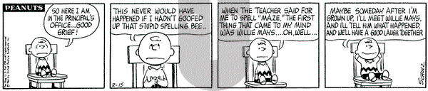 Peanuts on Tuesday February 15, 1966 Comic Strip