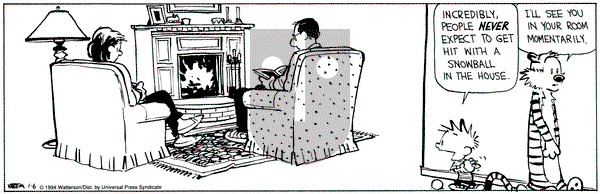 Calvin and Hobbes on Thursday January 6, 1994 Comic Strip