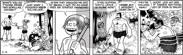 Alley Oop on Tuesday March 14, 1972 Comic Strip